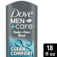 thumbnail image 2 of Dove Men+Care Hydrating Gentle Face & Body Wash for Men Clean Comfort All Skin, 18 oz, 2 of 7