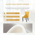 thumbnail image 3 of Tzicr set of 4 Velvet Dining Chairs, Upholstered Wing-back Dining Chairs with Nailhead Trim and Solid Wood Legs for Kitchen/Bedroom/Dining Room (Gold)., 3 of 7