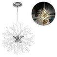 thumbnail image 5 of Lampe LED Plafonnier Moderne Lustre Salon Chambre Suspensions Argent, 5 of 5