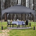 thumbnail image 2 of Ainfox 12x12 Pop up Canopy Tent with Weights,Instant Shelter with Cover, Portable Outdoor Gazebo with Wheeled Bag, Grey, 2 of 10