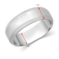 thumbnail image 3 of CARATS FOR YOU 7mm Flat Court Wedding Band with Bevelled Edge Crafted is Available in 14K White Gold For Her & Him, Band Size- 8.5, 3 of 6