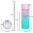thumbnail image 5 of Chaos Coordinator Tumbler With Lid and straw 20oz insulated stainless steel skinny Tumbler Coworker Gifts Chaos Coordinator Cup Appreciation Gift Retirement Gifts Thank You Gifts For Women, 5 of 6