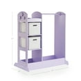 thumbnail image 5 of Guidecraft See and Store Dress Up Center - Lavender: Kids' Storage Armoire, Costume Wardrobe Shelf and Hanging Clothes Rack w/ Mirror, 5 of 5