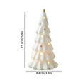 thumbnail image 3 of zhmrfg Christmas Decor-Ceramic Christmas Tree Desktop Ornament, White Miniature House Decoration for Home, Holiday Gift for Christmas, Cute Scene Layout Prop, Adds Cheer Warmth to Your Holiday Decor, 3 of 9