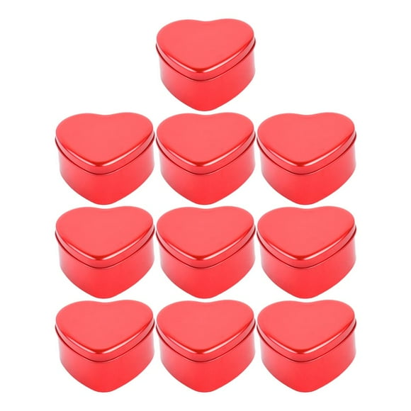 Tins Heart Containers Candles Shaped 4 Ozmaking Tinhearts Jar Empty Bulk Jars Lidsbox Crafts