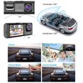 thumbnail image 3 of Soumake 1 Set Car Video Recorder 3 Lenses Night Vision with Power Cable 150mAh USB2.0 DVR ABS Car Dash Cam Front Rear Video Recorder Car Supply, 3 of 8