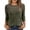 Army Green, variant on Vivianyo HD Women's Lace Trim 3/4 Sleeve Knit Top, Fall Ribbed Casual Blouse for Women Pullover Top, Women's Blue, Sizes S-2XL