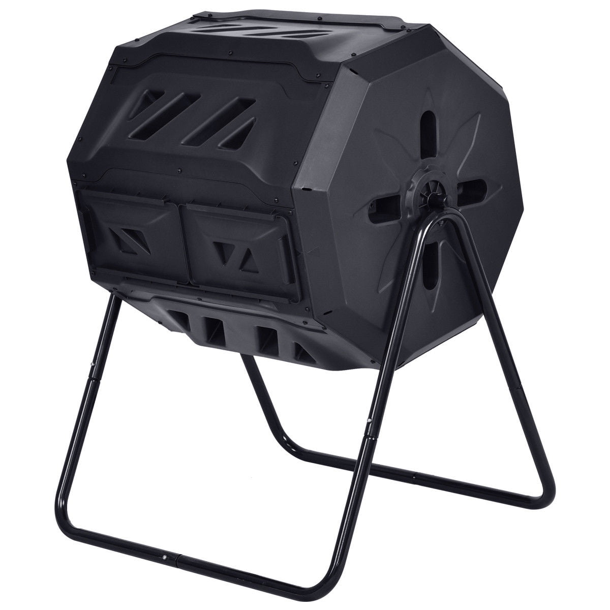 Costway 43Gallon Compost Tumbler Garden Waste Bin Grass Food Trash