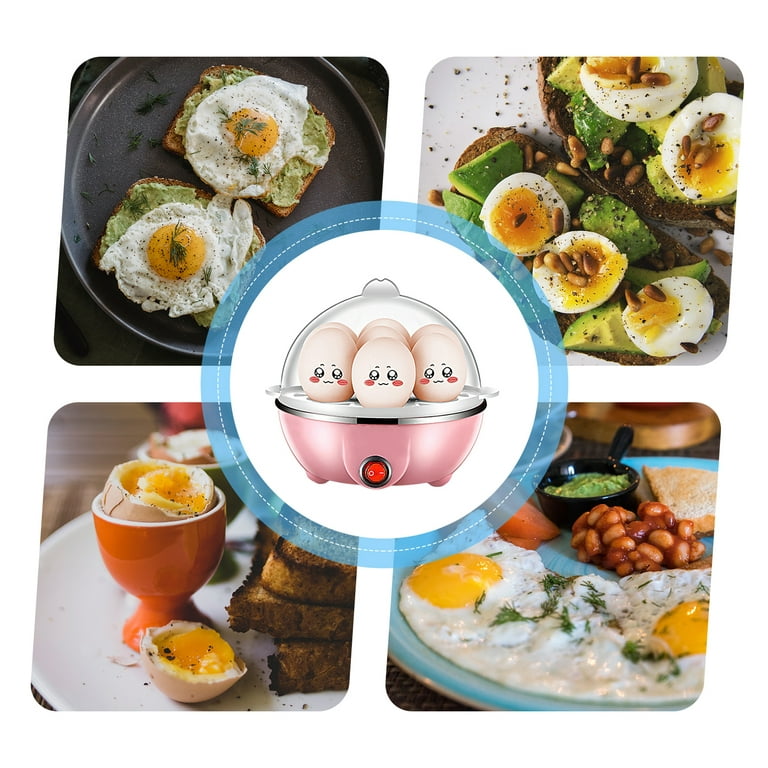 Egg Cooker, Electric Egg Boiler Made of PP and Stainless Steel,Electric Egg  Cooker Multifunction Chicken Shape Rapid Egg Boiler 7 Egg Capacity  Automatic Shut Off Mini Breakfast Machine,Anti-dry Safe and Reliable(US  110V)