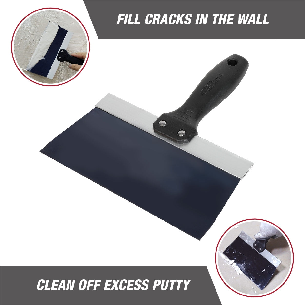 Hyper Tough 8 in Metal Drywall Tape Knife