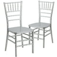 thumbnail image 1 of 2 Pk. HERCULES PREMIUM Series Silver Resin Stacking Chiavari Chair, 1 of 8