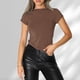 thumbnail image 3 of Blusa Mangas Cortas Kuymtek Femme Basique Marrón T XL para Mujer, 3 of 6