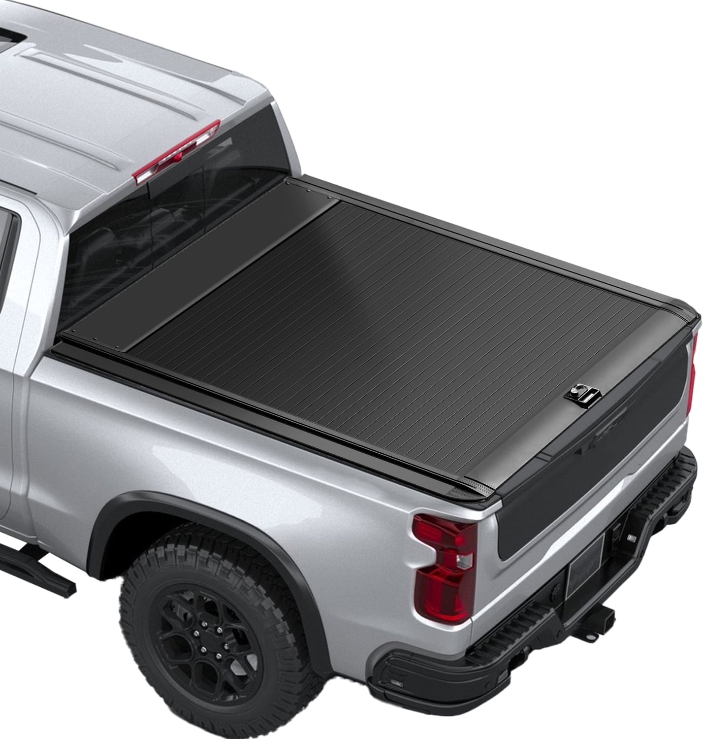 Retractable Truck Bed Tonneau Cover for 2014-2025 Chevy Silverado/GMC Sierra 1500 (5'8" /69" Bed) Retractable Hard Truck Bed Cover Password Lock