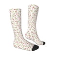 thumbnail image 3 of Daiia Sports Socks Rose Flowers Printed Novelty Crew Socks for Men Women Knee High Socks Cotton Socks Soft & Breathable Support Unisex Socks, 3 of 9