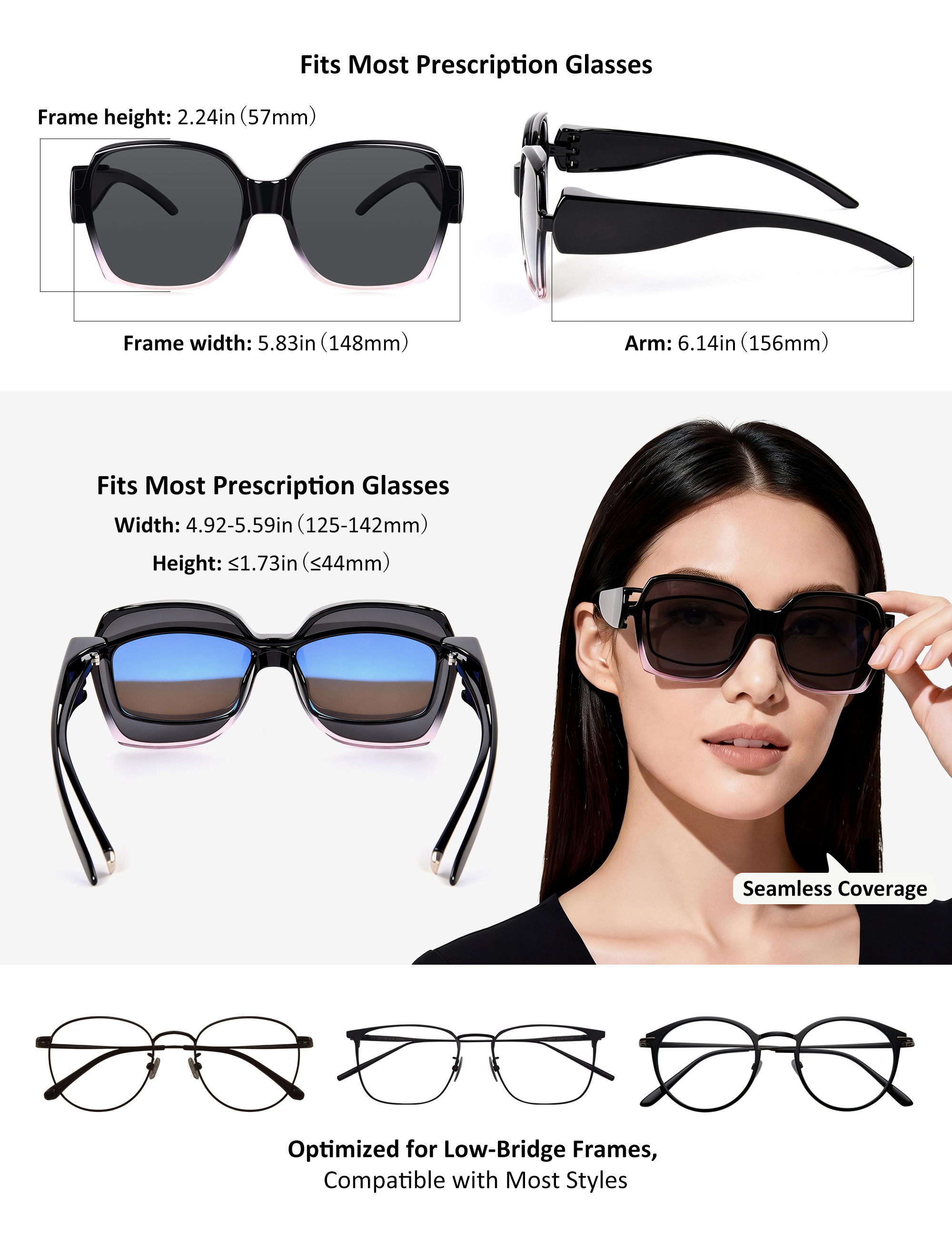 Tinhao Polarized Fit-Over Sunglasses for Women photo 5