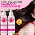thumbnail image 2 of Shampoo & Conditioner Set, Rose Hips + Vitamin E - Smooth Collection, Paraben-Free, Masterpiece Fragrances, Color-Safe, Shiny Hair with Jojoba & Vitamin E, 7 Fl Oz Each, 2-Pack, 2 of 10