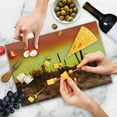 thumbnail image 4 of Saguaro Cutting Board, Eve Sky in Barren Land with Cactus and Odd All Around the Dry Earth Photo, Decorative Tempered Glass Cutting and Serving Board, Large Size, Red Yellow, by Ambesonne, 4 of 5