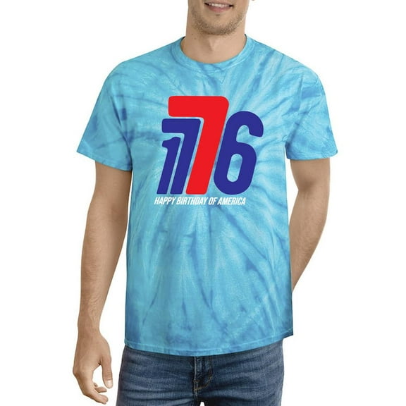 1776 Happy Birthday Of America Tie Dye Cyclone Men -Image by Shutterstock, Male Medium