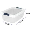 thumbnail image 4 of Home Logic 15-Quart Clear Storage Bin with Latching Lid (Set of 8), 4 of 7