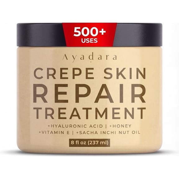 Ayadara Crepey Skin Repair cream 8oz, Firming Lotion for Loose Skin, Crepe Corrector Collagen Cream for Body Tightening, Wrinkle Cream for Face, Neck, Arms and Legs, 500  Uses