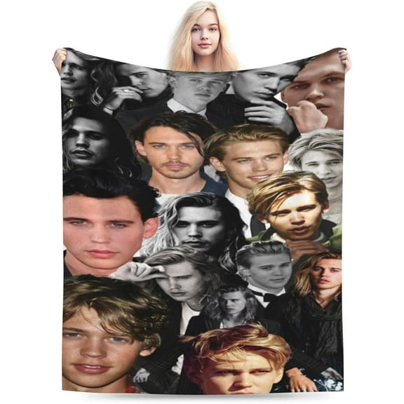 Blanket Austin Butler Soft and Comfortable Wool Fleece Throw Blankets Gift for Home Decoration Sofa Office car Camping Yoga Travel Home Decoration Cozy Plush Beach