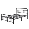 thumbnail image 5 of Gewnee Queen Size Metal Platform Bed Frame with Slats, No Box Spring Needed for Bedroom, Black, 5 of 16