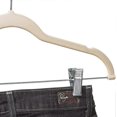 thumbnail image 3 of 10 Pack Hangers With Clips - Ivory Velvet Hangers - Hangers - Pants Hangers - Slim Slip, 3 of 4