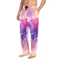 thumbnail image 2 of joogoo Men's Pajama Pants Purple Marble Cotton Long Sleepwear Lounge Pants XL, 2 of 7