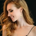 thumbnail image 4 of ADDHAT Aretes Con Concha Y Detalles Dorados Para Mujer Para Trabajo Y Salidas, 4 of 7
