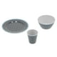 thumbnail image 2 of Juego de vajilla para el hogar, plato, tazón y taza para ensalada de frutas, diseño de cuadrícula azul oscuro para restaurante en casa., 2 of 14