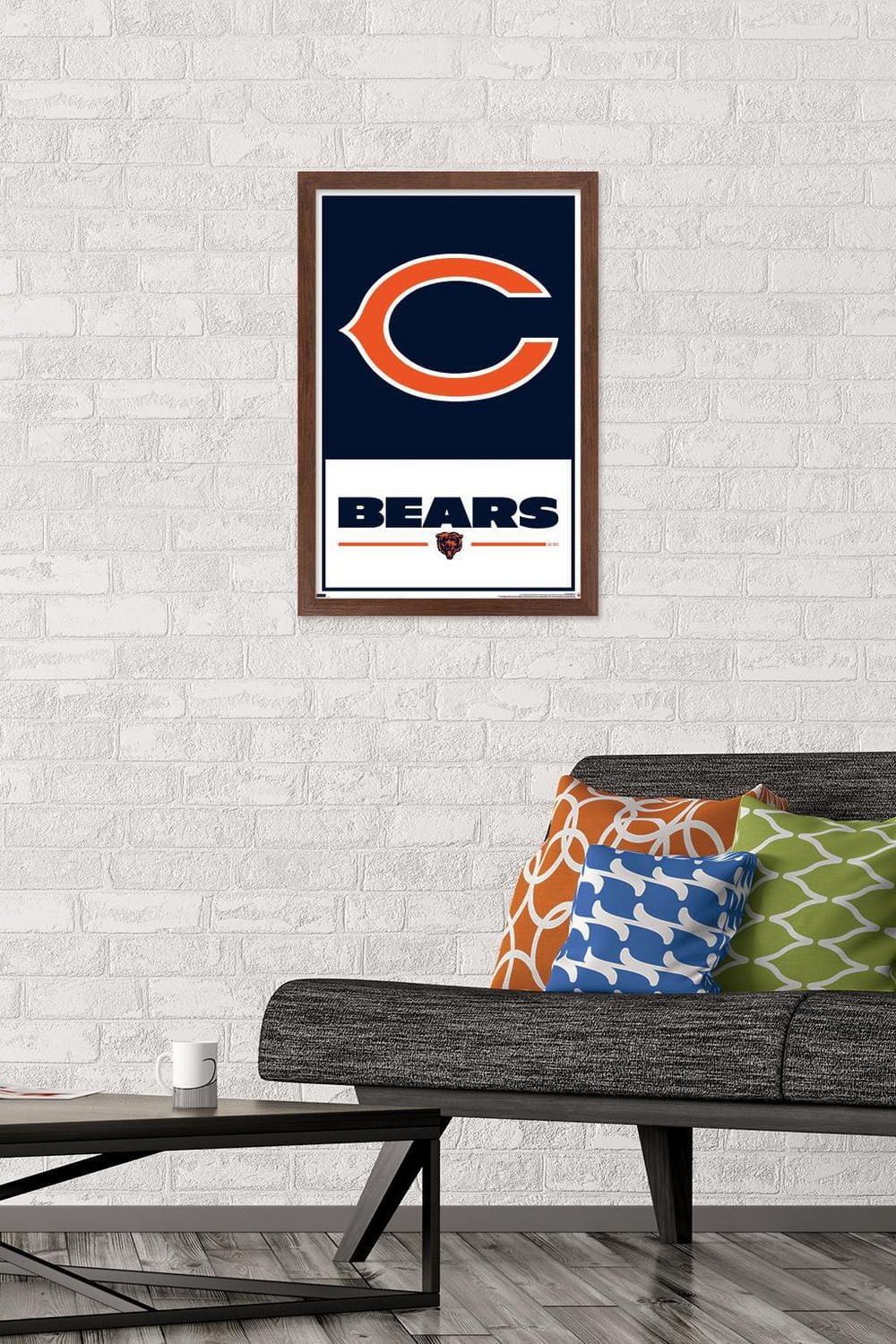 NFL Chicago Bears - Logo 21 Wall Poster, 22.375" x 34" Framed