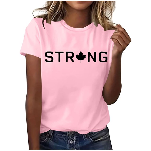 Pisexur Nouveau T-shirt à Manches Courtes Col Rond Imprimé Décontracté pour Femmes, Hauts d'Été pour Femmes Rose, 3TG