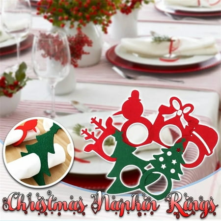 

Huilaibazo Christmas Family Love Ring Men Women Napkin Napkins Decoration And Housekeeping & Organizers