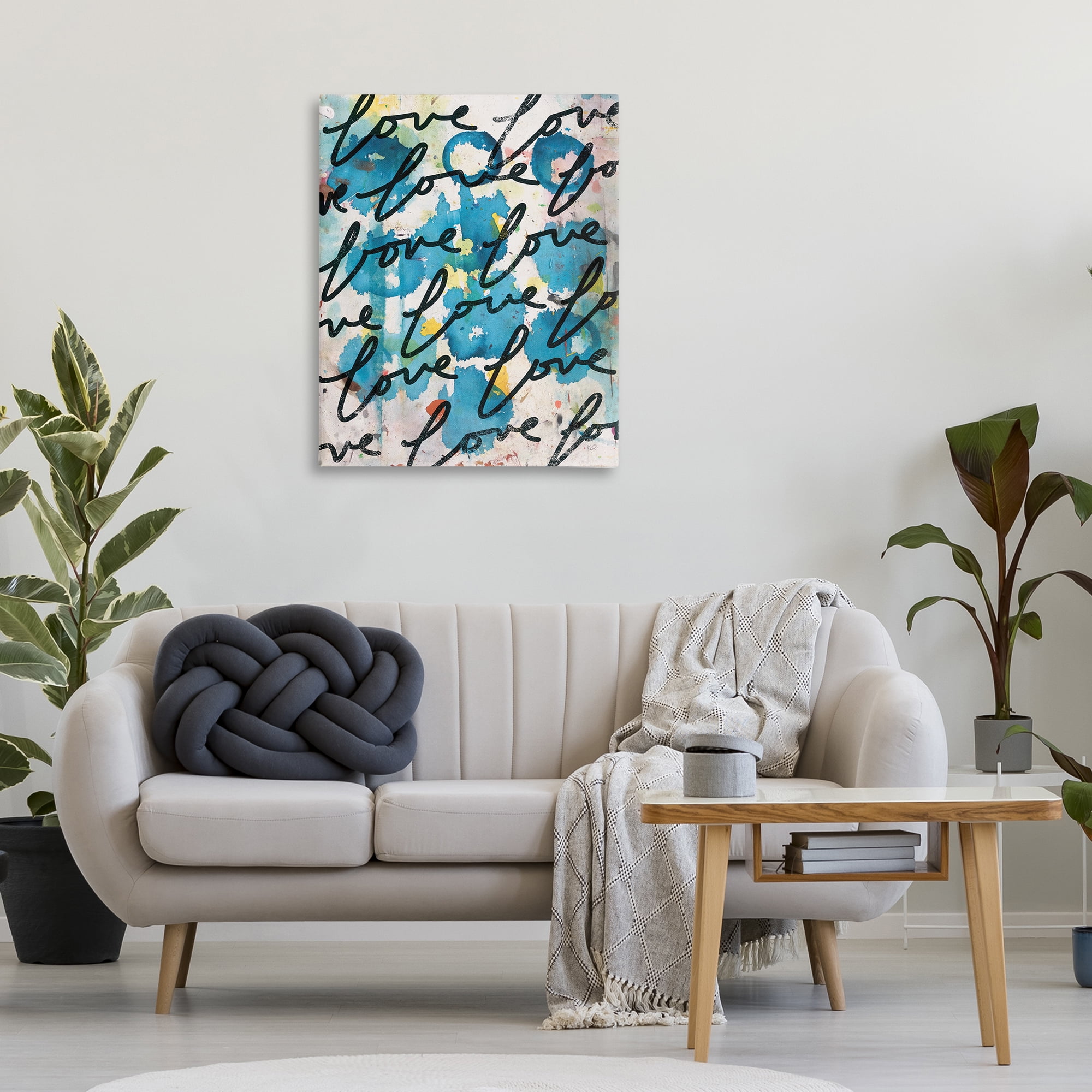 Stupell Industries Urban Love Pattern Typography Painting Gallery Wrapped Canvas Art Print Wall Art, 30 x 40