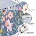 thumbnail image 6 of Blue Floral Shower Curtain for Bathroom Decor 72Wx72H Cute Colorful Kids Girly Spring Botanical Natural Plants Flower Art Printed Fabric Polyester Waterproof 12 Pack Plastic Hook, 6 of 17