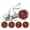 Maroon, variant on Darling Souvenir Leaf Border Wedding Party Theme Stickers chocolate Labels 190 Pcs-Black