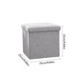 thumbnail image 3 of Horivan Foldable Linen Storage Stool Organizer with Fabric Seat Multifunctional Shoe Changing Bench and Home Decor Storage Box, Space Saving Furniture for Living Room, Bedroom, Entryway, 3 of 6