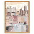 thumbnail image 1 of Bath Georgian Architecture Pastel Colour Cityscape Art Print Framed Poster Wall Decor 12x16 inch, 1 of 5