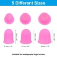 thumbnail image 3 of Protector de puntas de dedo de silicona Uxcell, paquete de 30, cubiertas de dedos, almohadillas de dedal para contar en la oficina, tamaño pequeño rosa, 3 of 5