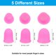 thumbnail image 3 of Protector de puntas de dedo de silicona Uxcell, paquete de 30, cubiertas de dedos, almohadillas de dedal para contar en la oficina, tamaño pequeño rosa, 3 of 5