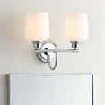 thumbnail image 2 of Safavieh Rayden Two Light Bathroom Sconce, Chrome, 2 of 7