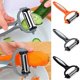 thumbnail image 2 of Inteprter Gadget de cocina pelador de patatas multifuncional 360 grados rotativo pelador de verduras cortador de melón cepilladora rallador Cocina y Comedor Gris, 2 of 6