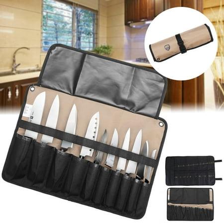10/21 Pockets Professional Chef Knife Bag Roll Bag Carry Case Kitchen Portable Storage Knifes Good Quality For Home/Kitchen Dining Knife