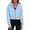 Light Blue, variant on Women's Fashion Casual Hooded Zip Padded Long Sleeve Solid Colour Sweatshirt for Fall and Winter, Fleece Lined, Winter Clothes for Women,Army Green,L
