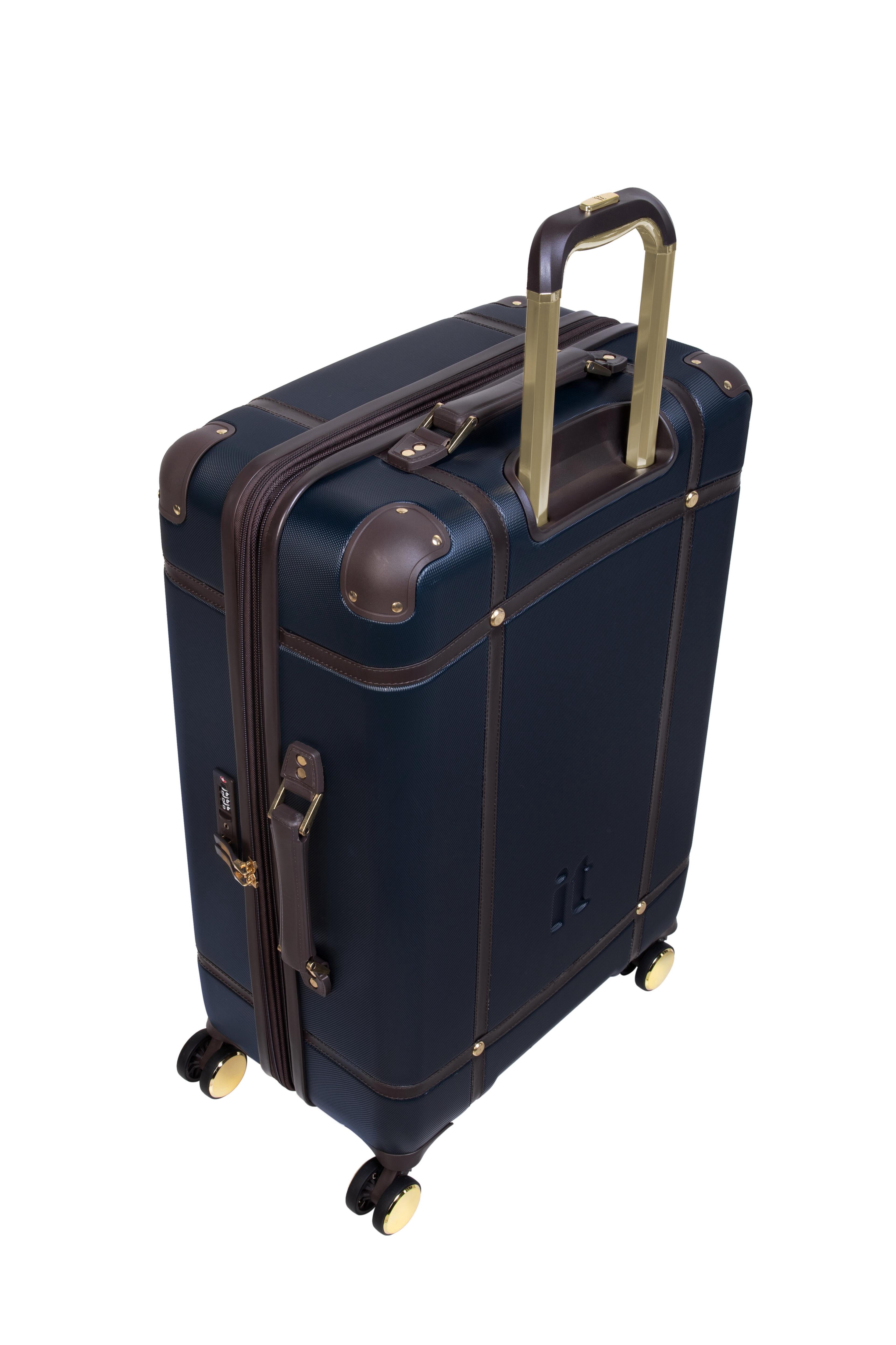 it luggage Superiority 3 Piece Hardside 8 Wheel Expandable Spinner Set, Blueberry