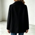 thumbnail image 5 of Fall Jackets for Girls Zaewscy Girls Double‑Breasted Wool Blend Coat Notched Lapel Long Sleeve Kids Casual Wool Outerwear Black 170, 5 of 9