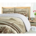thumbnail image 5 of Ambesonne Nautical Duvet Cover Set, Floral Sea Shore and Boat, Queen, Grey Yellow Dark Salmon, 5 of 6