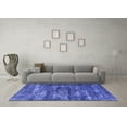 thumbnail image 3 of Ahgly Company Machine Washable Indoor Square Oriental Blue Industrial Area Rugs, 8' Square, 3 of 4