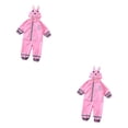 thumbnail image 2 of Yuarrent Chubasquero lindo para niños, chubasquero de dibujos animados, ropa impermeable para niños, impermeable 2piezas rosa L, 2 of 6