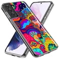 thumbnail image 2 of MUNDAZE Samsung Galaxy S22 Plus Shockproof Clear Hybrid Protective Phone Case Neon Psychedelic Indie Hippie Indie King Cover, 2 of 5